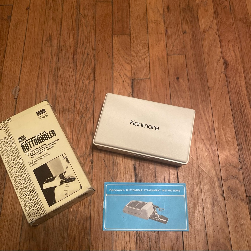 Vintage Sears Kenmore Buttonholer Attachment - White